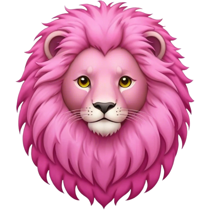the lion pink  emoji