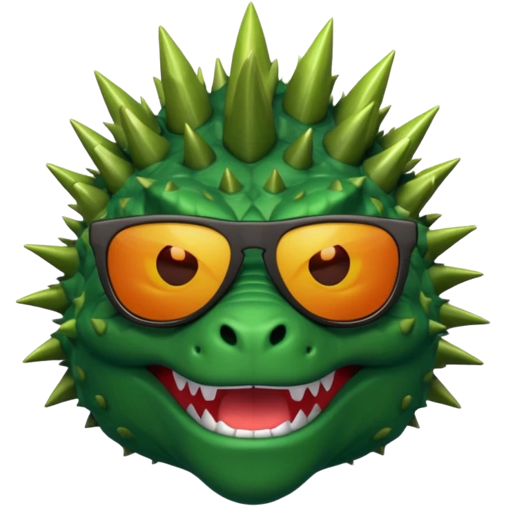 Godzilla wearing sunglasses emoji
