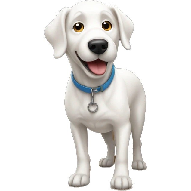 white dog knocking at door emoji