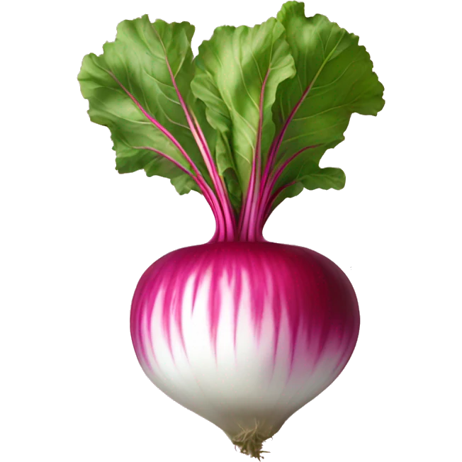 toon pink and white beet emoji
