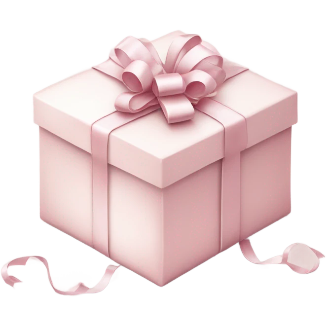 Light pink Christmas gifts under a white Christmas tree  emoji