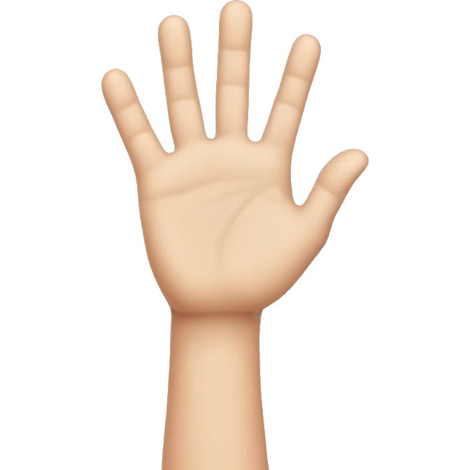 hand saying stop emoji