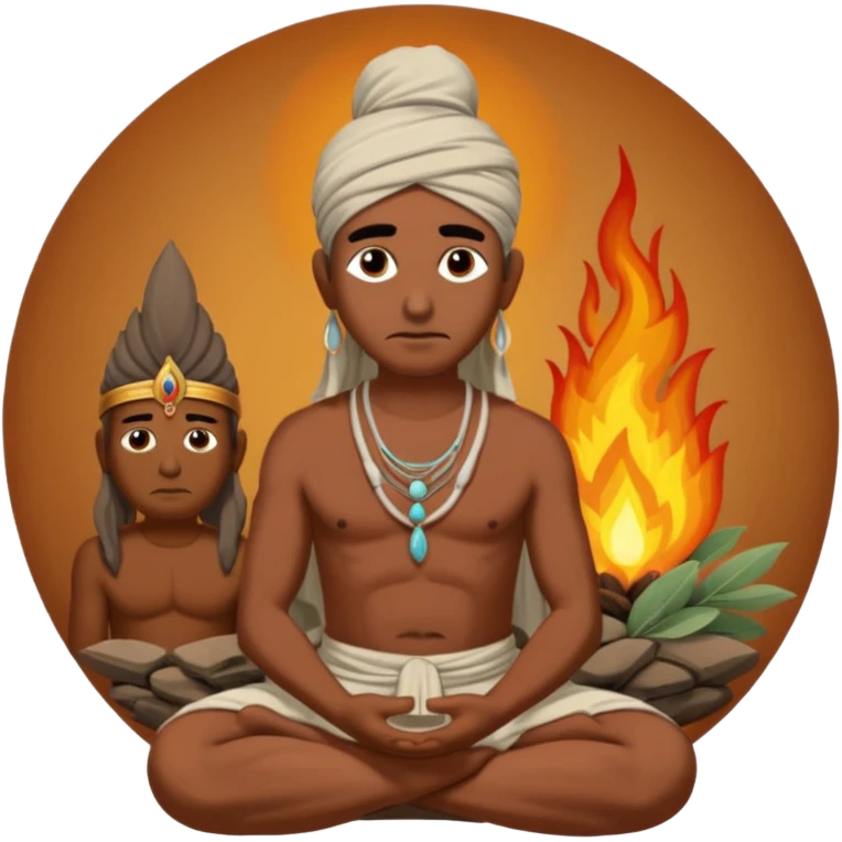 Calanus the Indian Sage in 327 BCE before a funeral pyre emoji