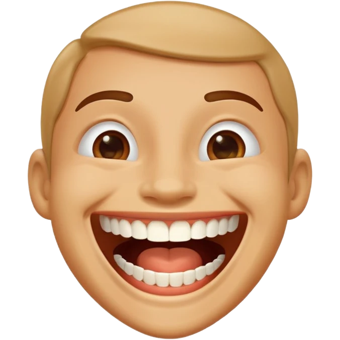 Laughing face emoji
