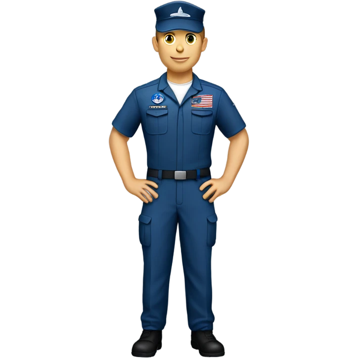 United States, Air Force military mechanic Caucasian male emoji