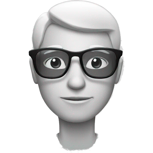 glasses guy in black shirt emoji