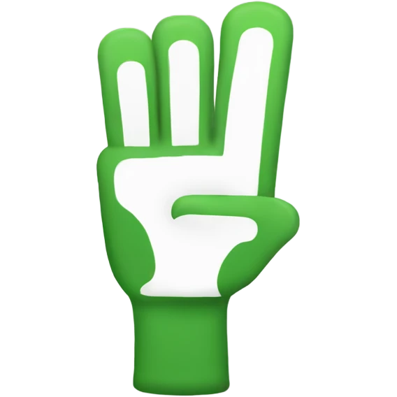 White hand with green thumbs up emoji