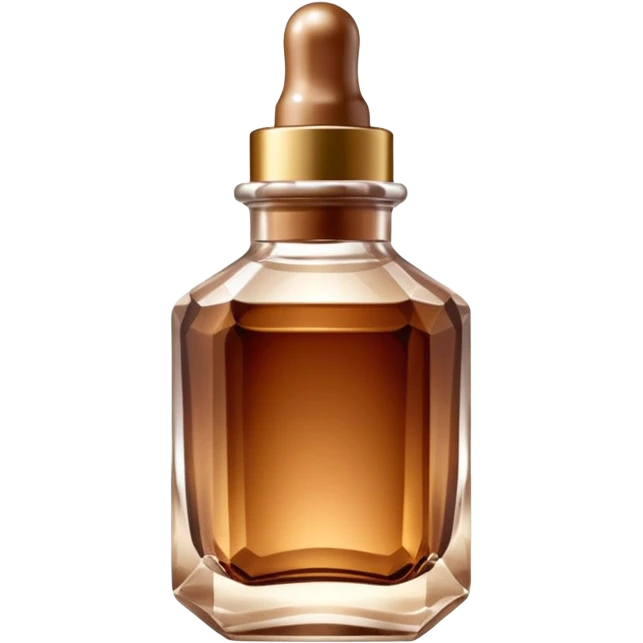 Organic cosmetic in a brown cristal bottle emoji