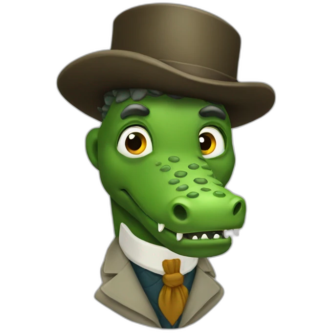 Sir crocodile emoji