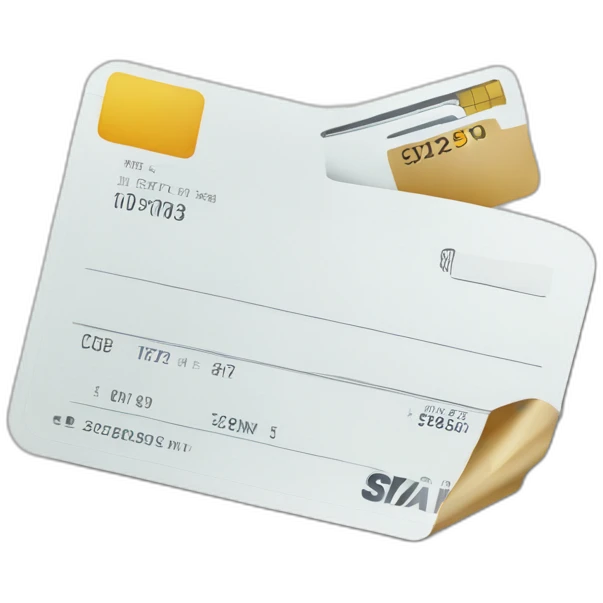 receipt or bill with credit card resting on top emoji