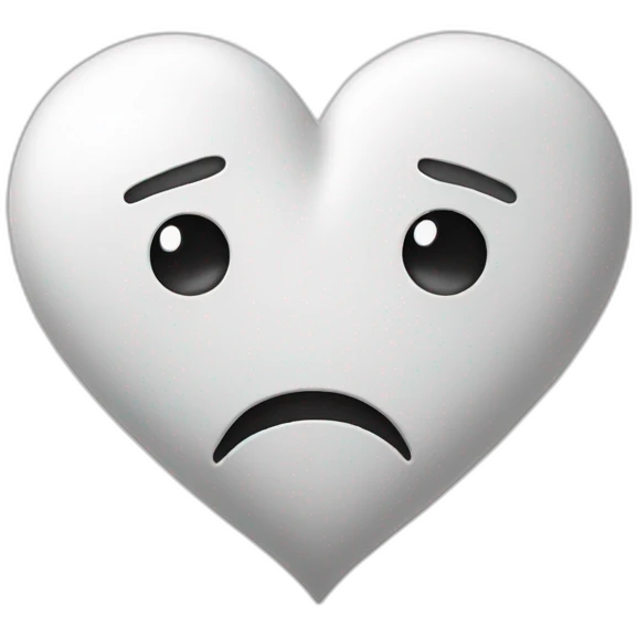 White broken heart emoji