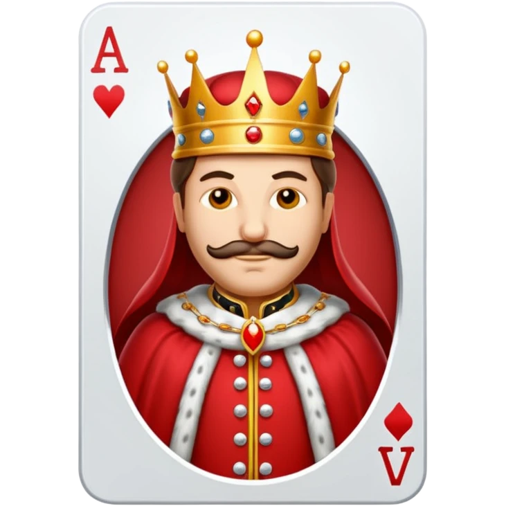 Solitaire card king emoji
