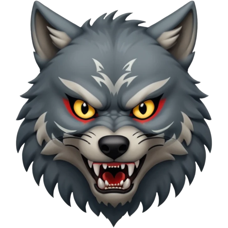 tatoos wolf, angry emoji