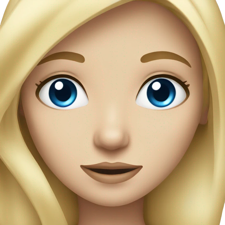 pretty blonde girl with blue eyes emoji