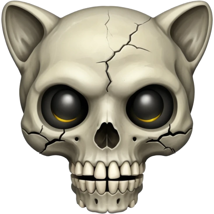 Zombie cat skull emoji