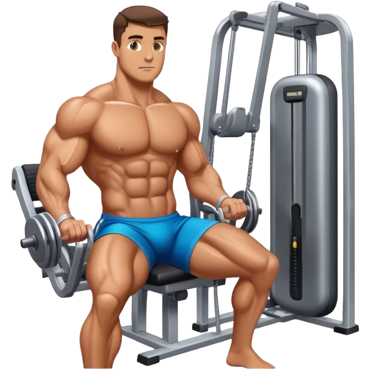 guy abductor-machine gym emoji