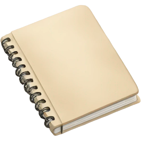 Small beige notebook emoji