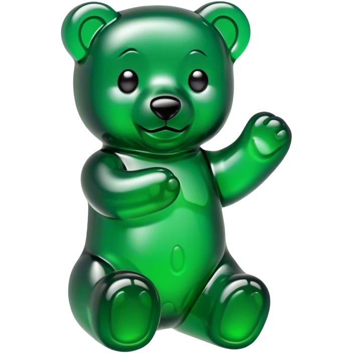 dark emerald gummy bear emoji