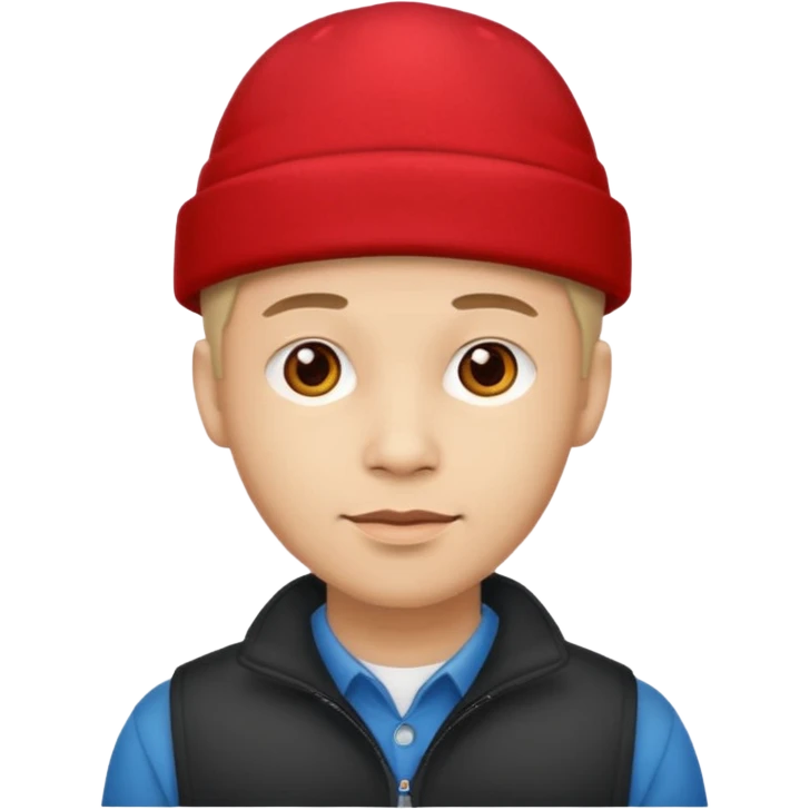 Single men with red hat  emoji
