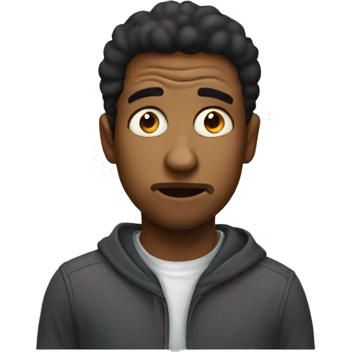 Side eye when someone is acting crazy  emoji