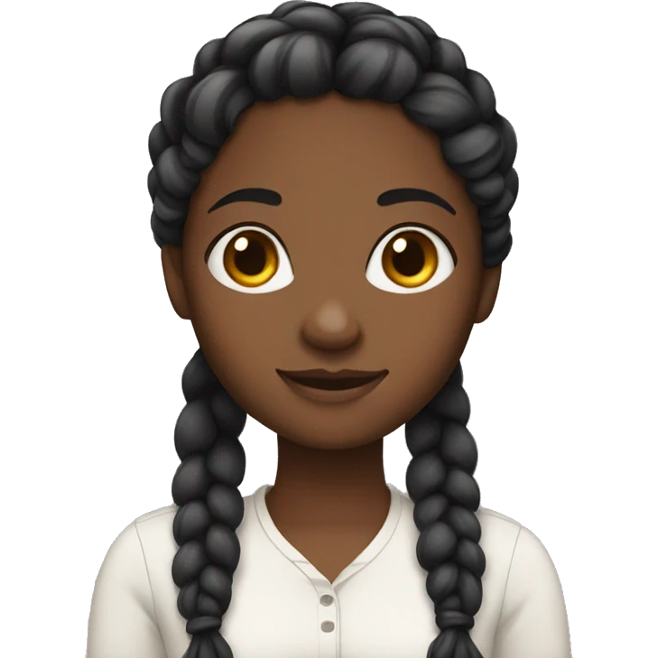 Black girl with braids emoji