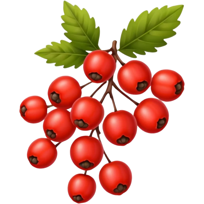rowan/mountain ash berries, simple emoji