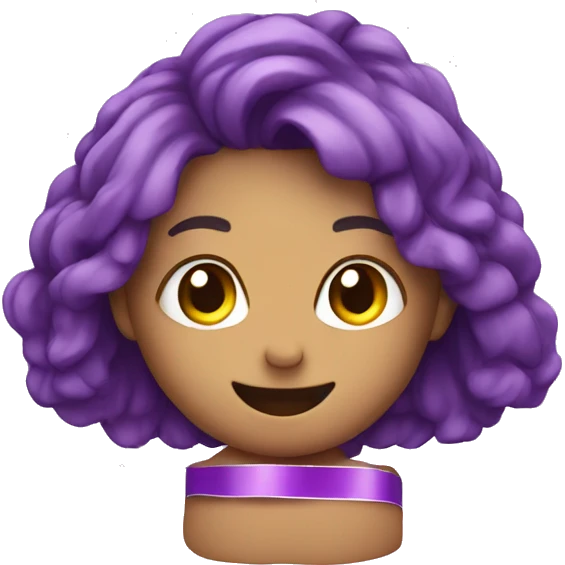 cute purple love with tape emoji