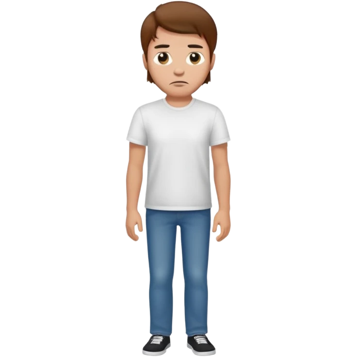 confused man, full body emoji
