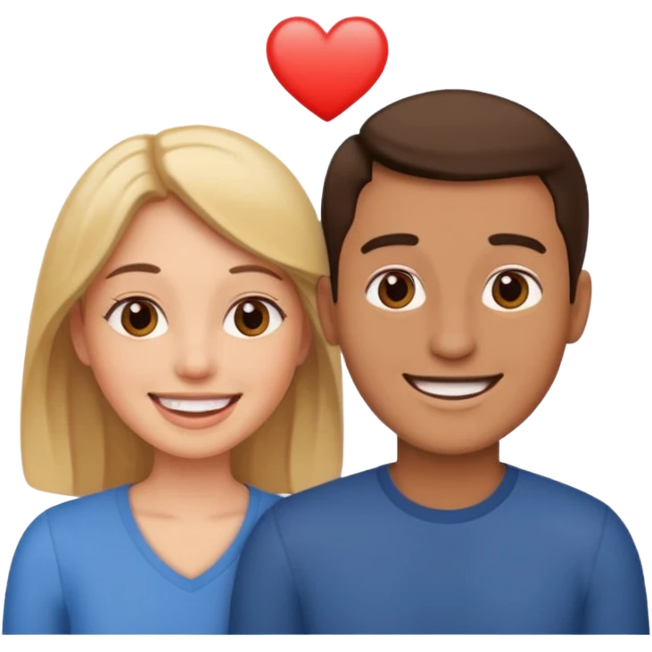 couple in love talking emoji