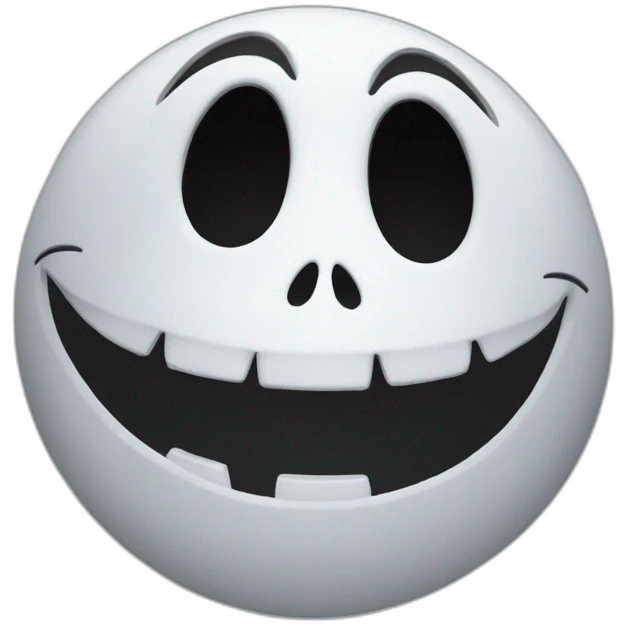 Jack Skellington face sorprise emoji