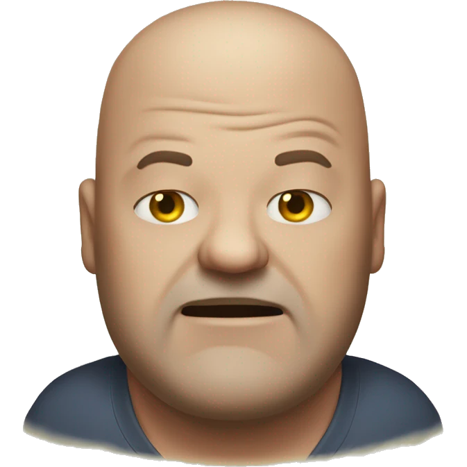 He's in his forties, really tall, fat, and he's bald. He looks a little scary, but he isn't. Actually, he is really kind and he's funny too. emoji