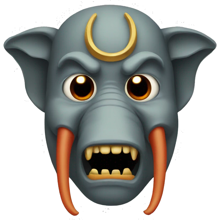 elephant oni mask emoji