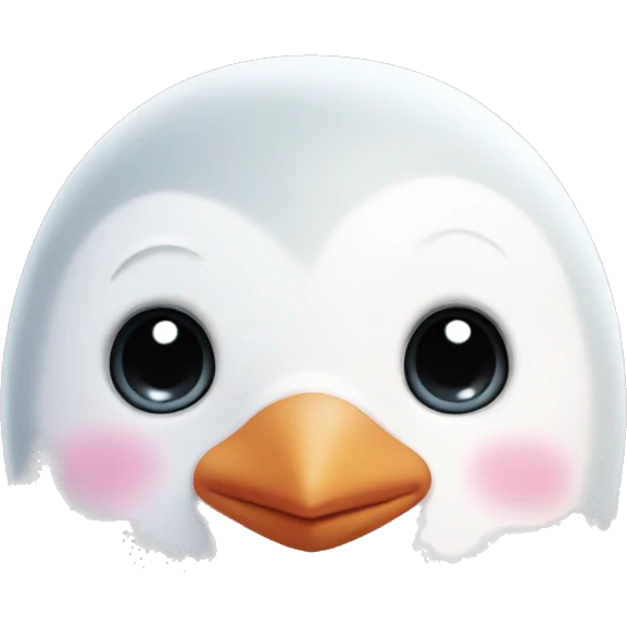 Pastel pink penguin emoji