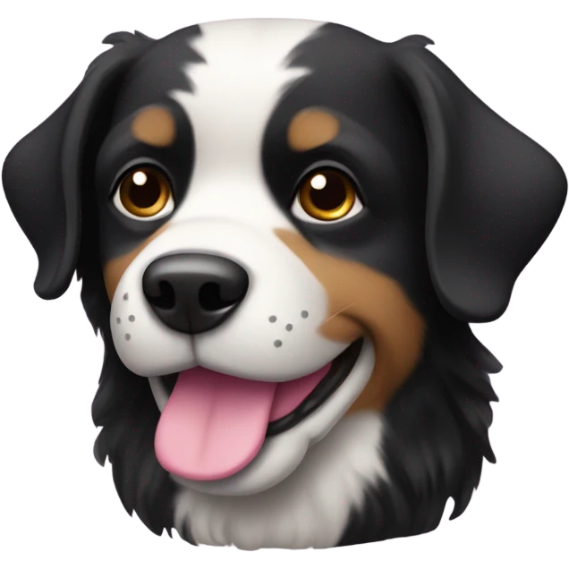 black and pink dog emoji