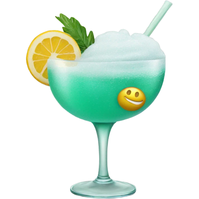 cocktail with sea foam emoji