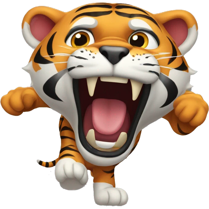 tiger running scared emoji