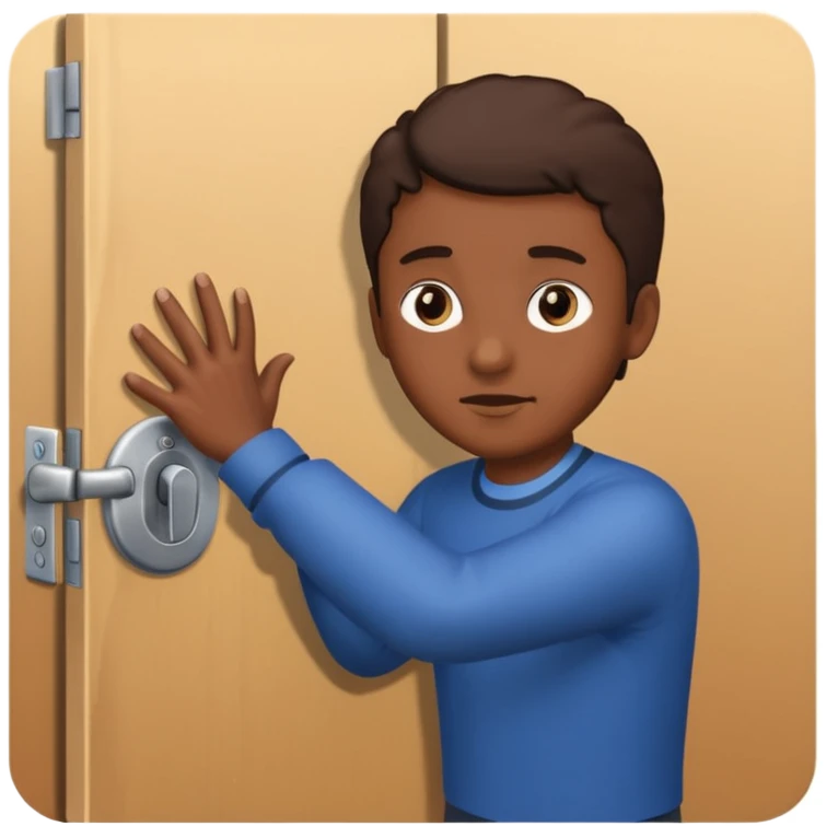 Someone locking a door emoji