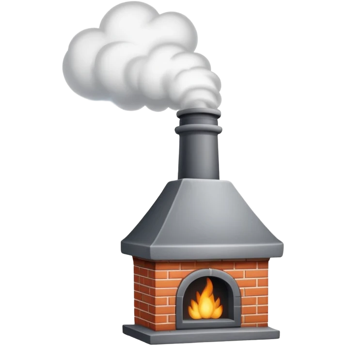 a chimney with smoke emoji