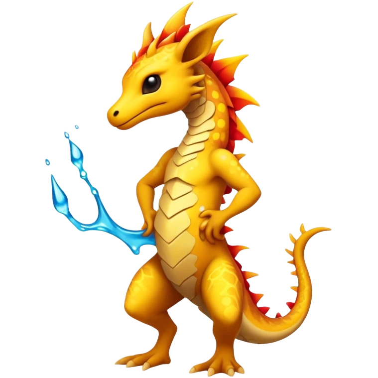 a colorful edgy vernid-fionbri-creature with splash patterns full body emoji