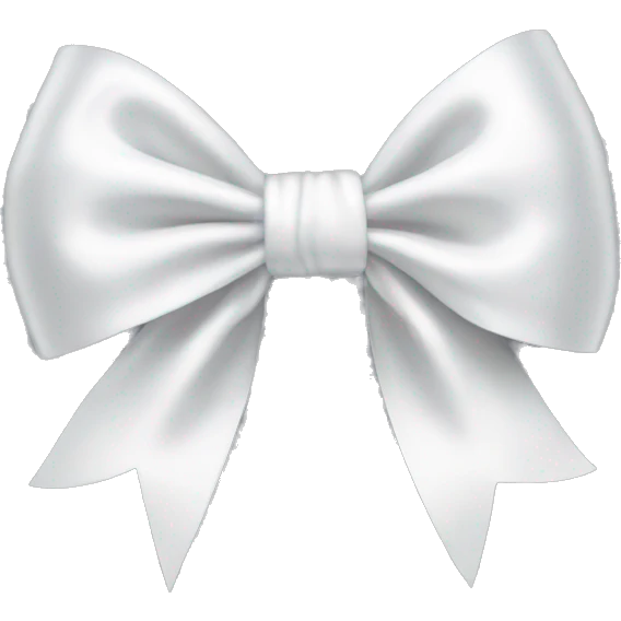 white satin bow emoji