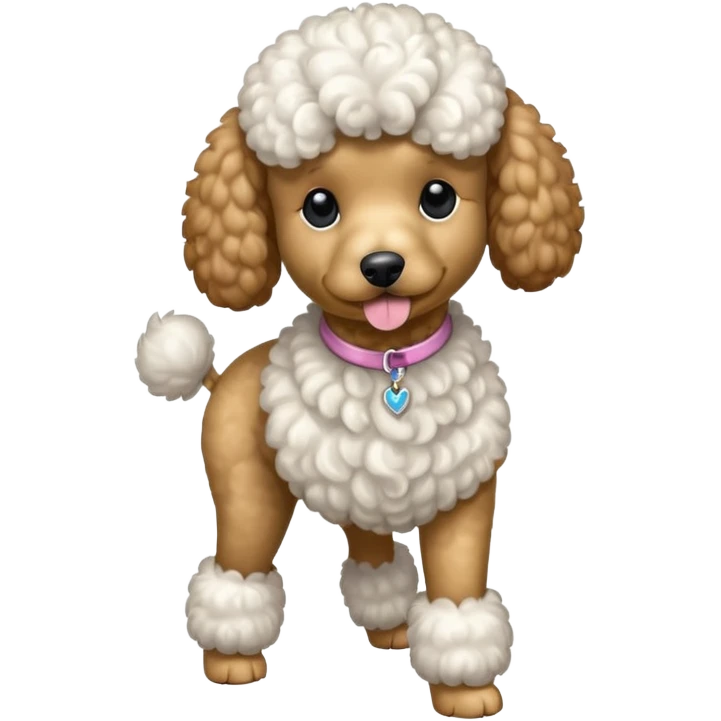 full body of poodle emoji