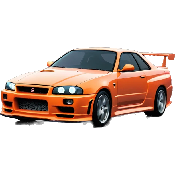 Skyline R34 passes quickly across the screen
 emoji