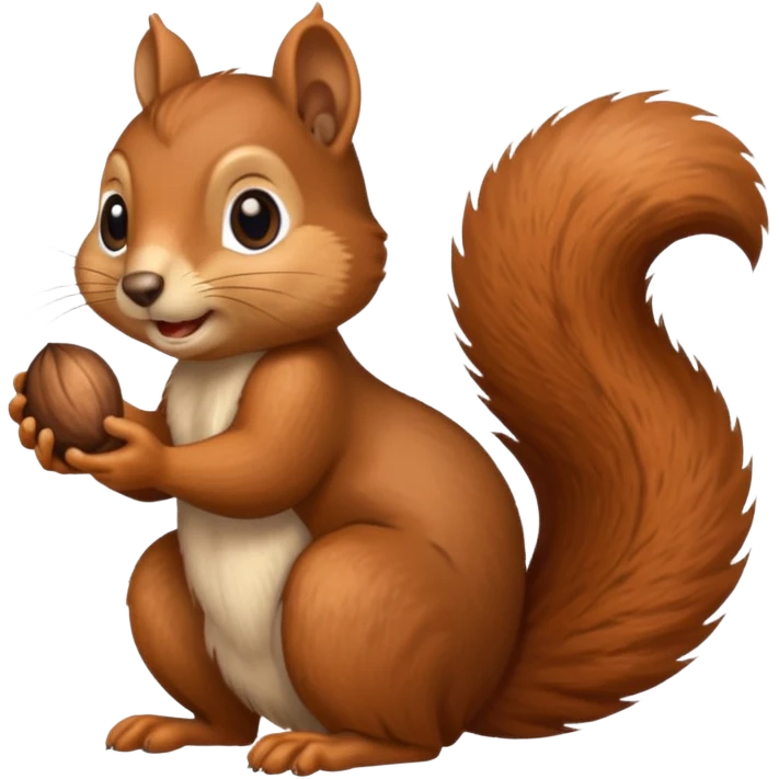 squirrel with a lot of work emoji