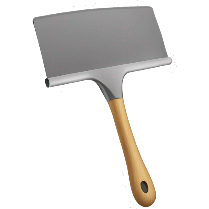 squeegee with long wooden handle emoji