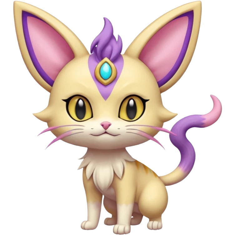  Fey Toony Meowth-Espeon-Skitty-Delcatty-Sprigatito-Purrloin-fusion-hybrid emoji
