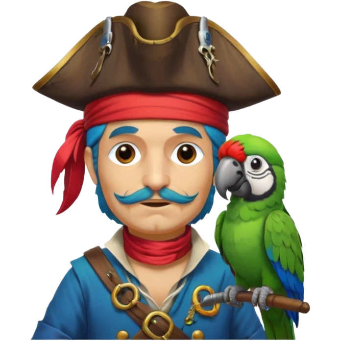 Pirates and parrot emoji