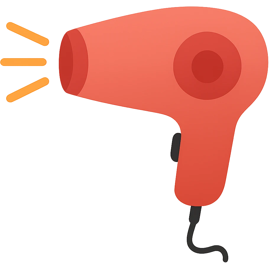 hair dryer emoji