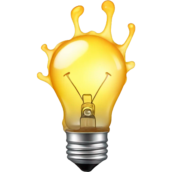 The light bulb has melted emoji
