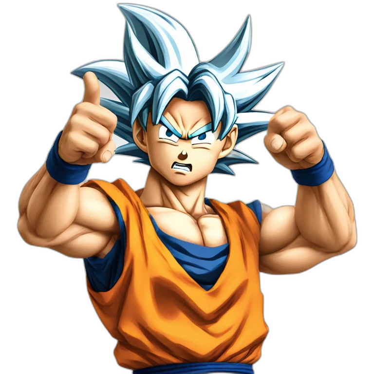 goku super saiyan pointing fingers towards me front view emoji