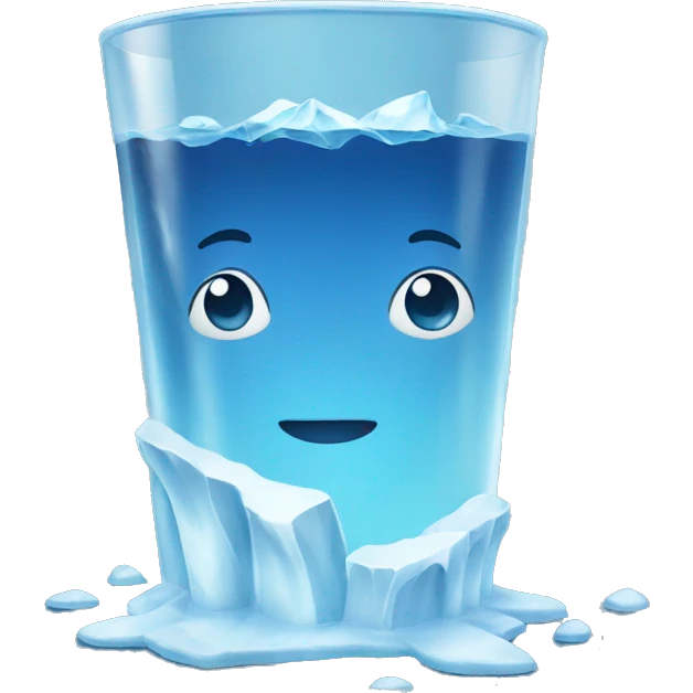 water with ice emoji